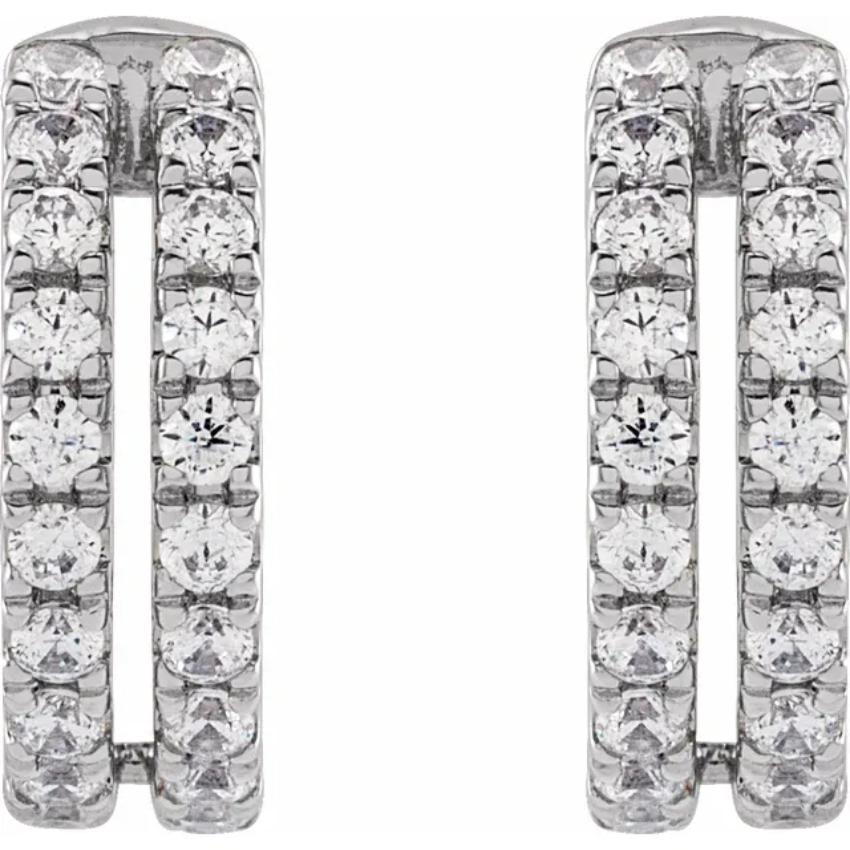White Gold Round Diamond Ear Cuff