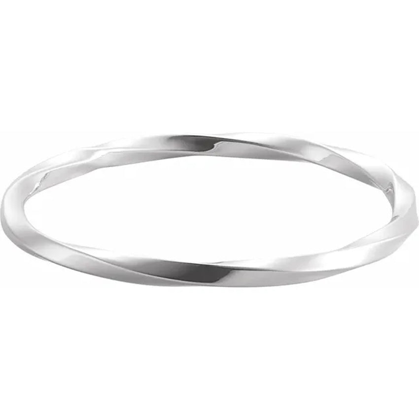 Sterling Silver 4 mm Twisted Bangle Bracelet