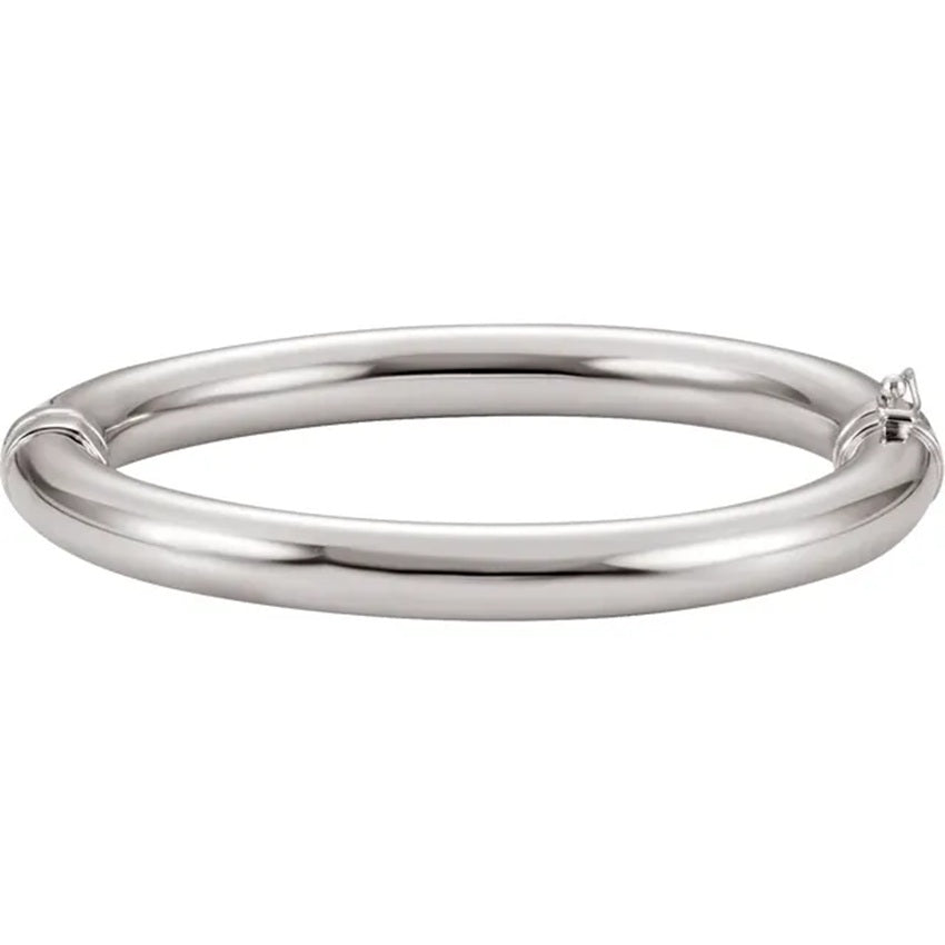 Sterling Silver 6 mm Hinged Bangle Bracelet