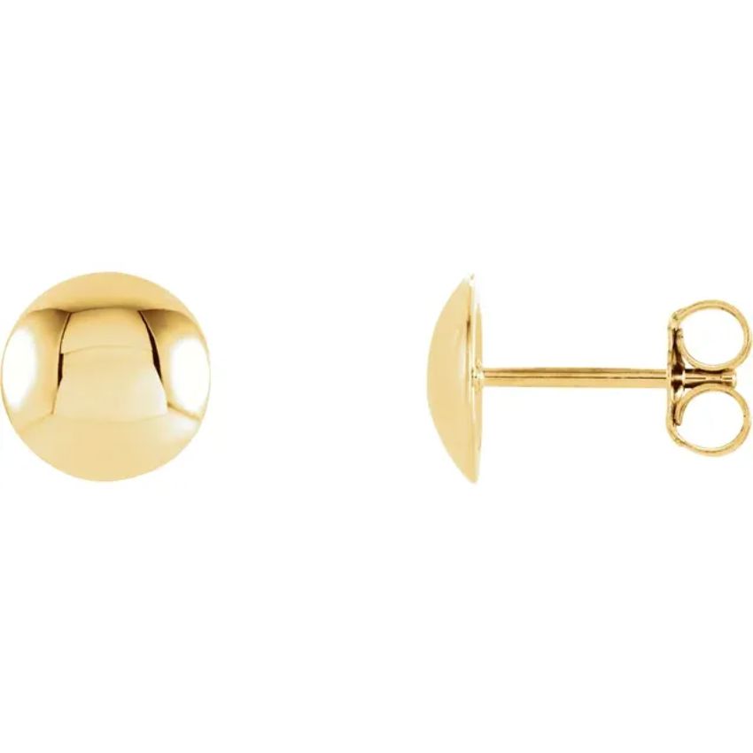 Yellow Gold Circle Earrings
