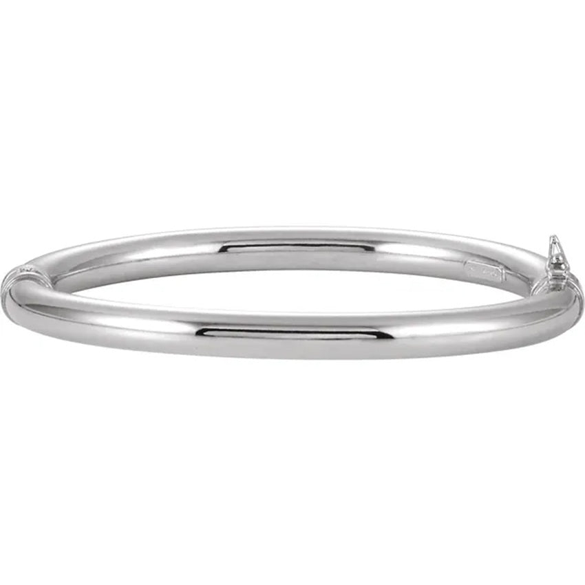 Sterling Silver 6 mm Hinged Bangle Bracelet