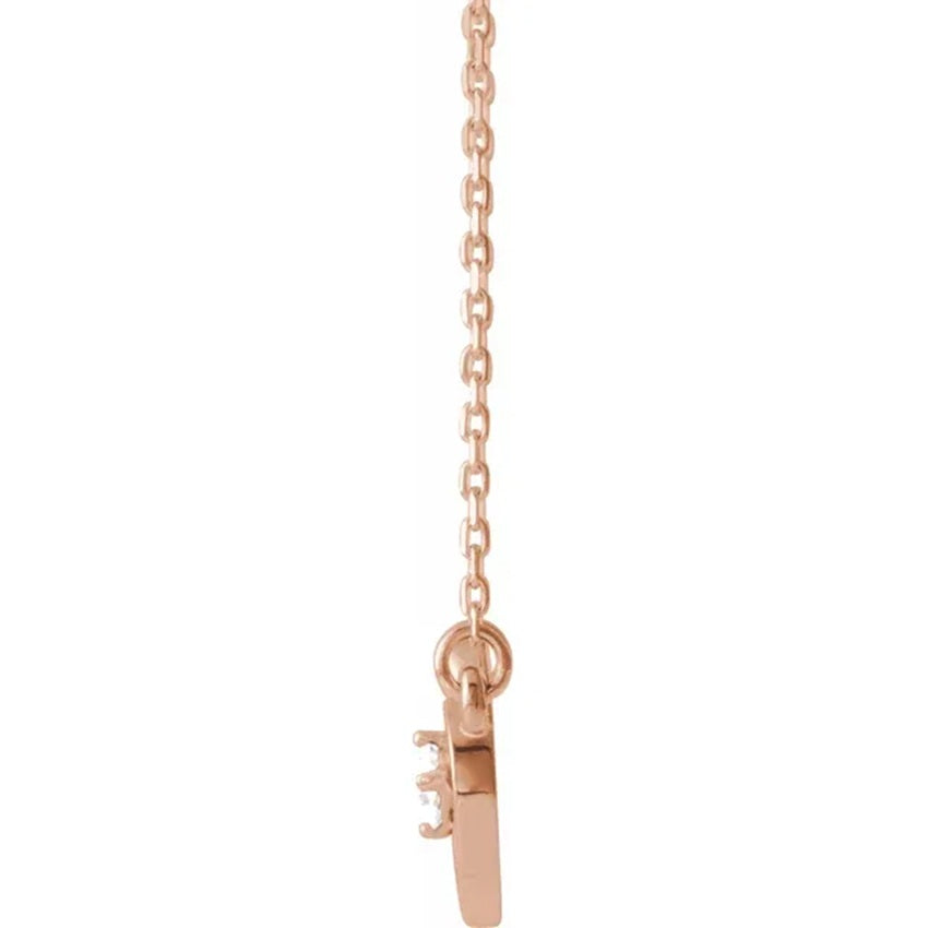 14K Rose Gold Diamond Infinity Heart Necklace