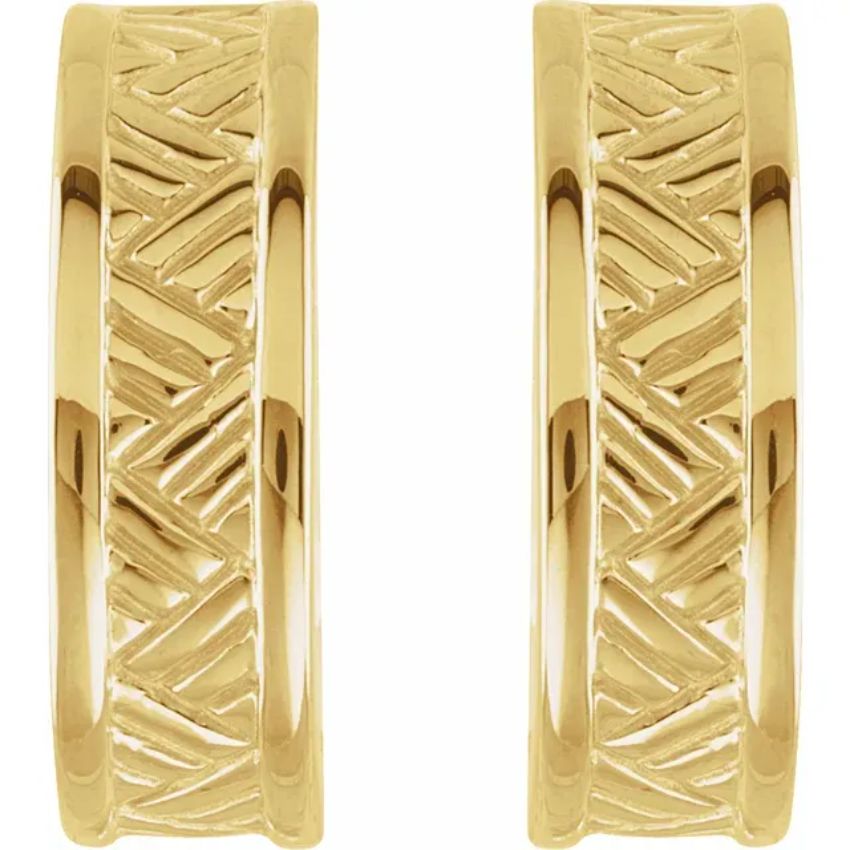 Yellow Gold Hoop Earrings 2