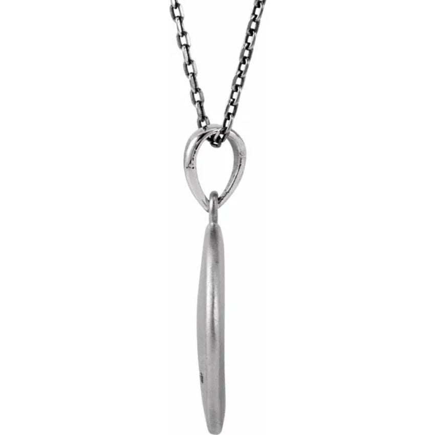 Silver Diamond Initial Necklace