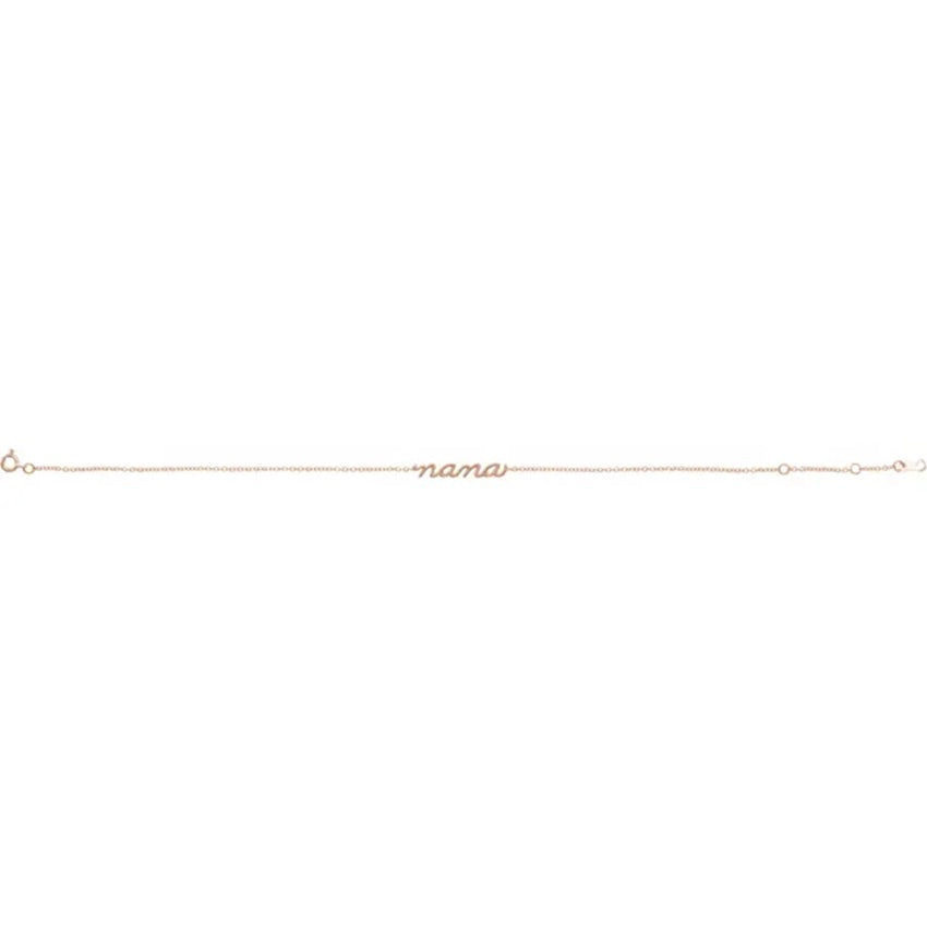 14K Rose Gold Lowercase Script Nana Bracelet