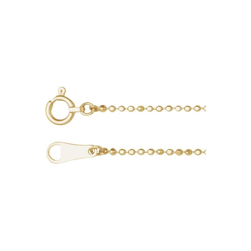 10K Gold Diamond-Cut Beaded Chain Bracelet