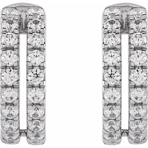 White Gold Round Diamond Ear Cuff