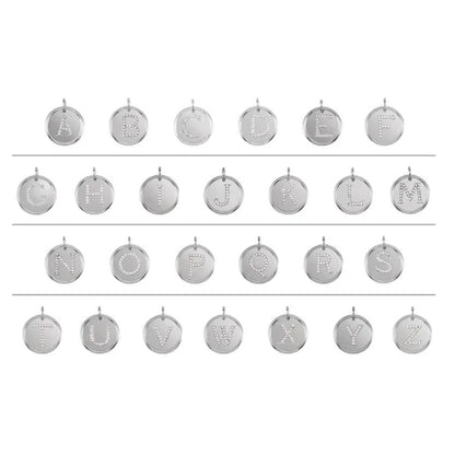 Silver Diamond Posh Mommy® Initial Necklace
