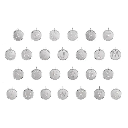 Silver Diamond Posh Mommy® Initial Necklace