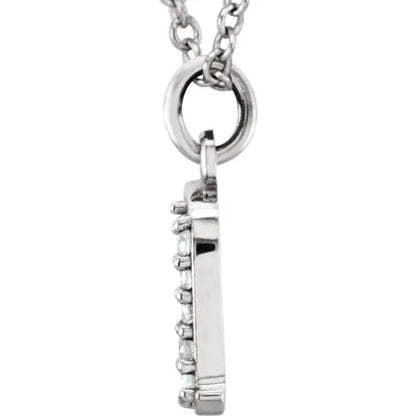 Yellow Gold Diamond Lowercase Initial Necklace