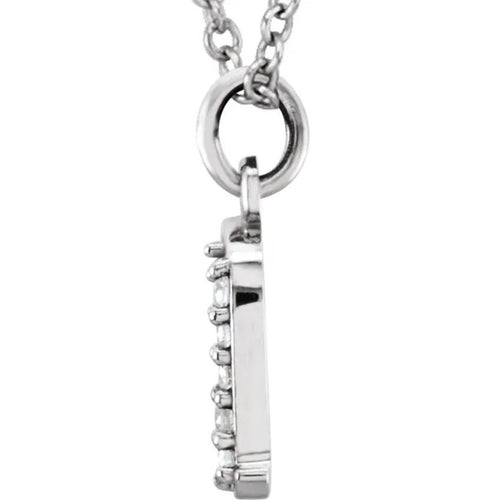Yellow Gold Diamond Lowercase Initial Necklace
