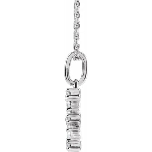 Yellow Gold Lab Diamond Initial Necklace
