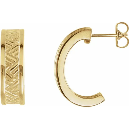 Yellow Gold Hoop Earrings 2