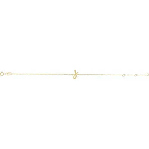 14K Yellow Gold Initial Bracelet