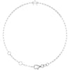 14K White Gold Sans Serif Initial Bracelet