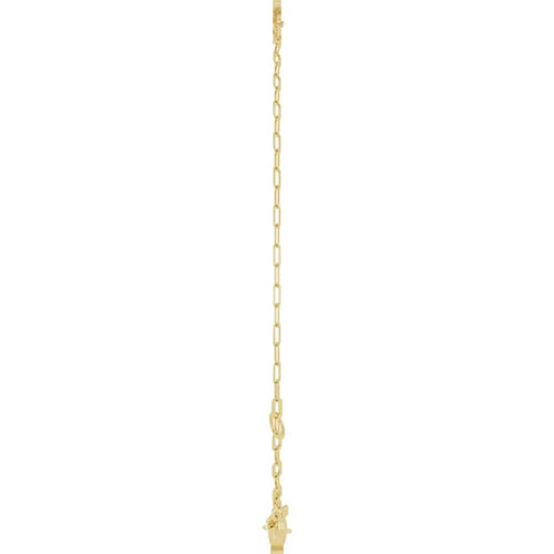 14K Yellow Gold Sans Serif Initial Bracelet