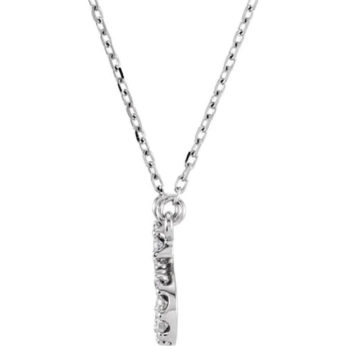 White Gold Diamond Initial Necklace