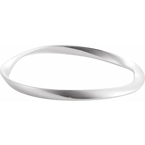 Sterling Silver Wavy Bangle Bracelet