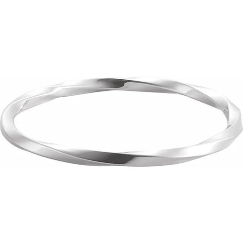 Sterling Silver 4 mm Twisted Bangle Bracelet