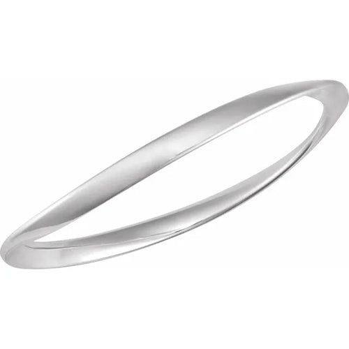 Sterling Silver Wavy Bangle Bracelet