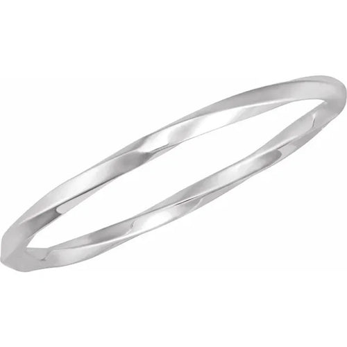 Sterling Silver 4 mm Twisted Bangle Bracelet