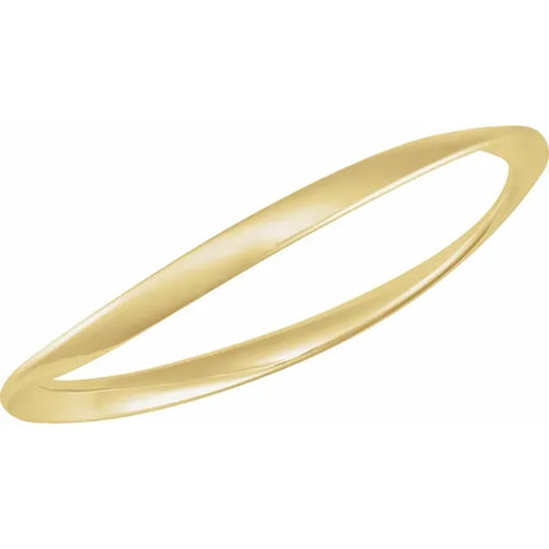14K Yellow Gold Wavy Bangle Bracelet