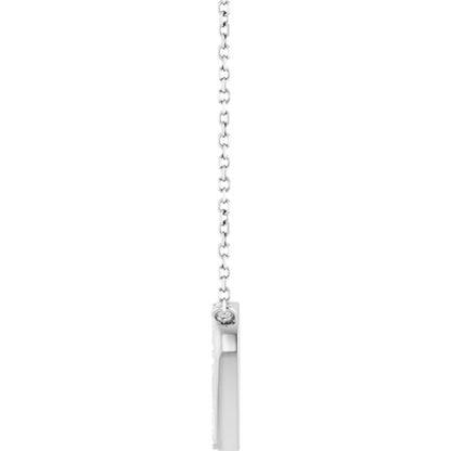 14K White Gold Diamond Double Interlocking Heart Necklace