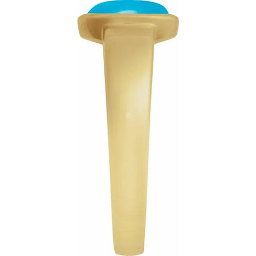 Yellow Gold Natural Turquoise Bezel Set Cabochon Ring