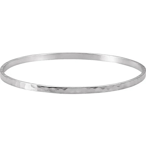 Sterling Silver Hammered Bangle Bracelet