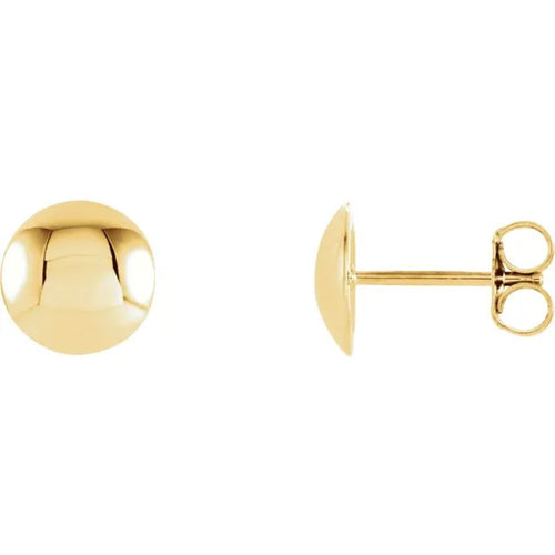Yellow Gold Circle Earrings