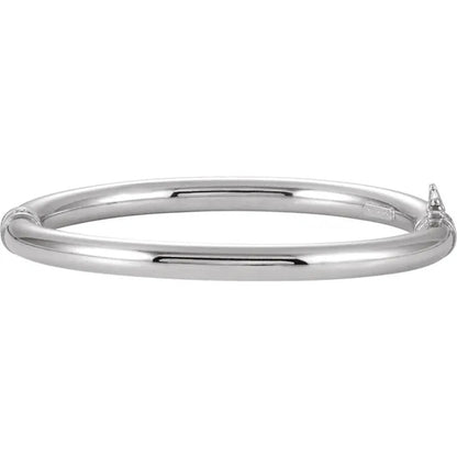 Sterling Silver 6 mm Hinged Bangle Bracelet
