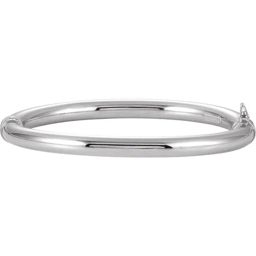 Sterling Silver 6 mm Hinged Bangle Bracelet