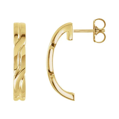 Yellow Gold Hoop Earrings 3