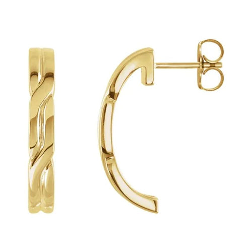 Yellow Gold Hoop Earrings 3