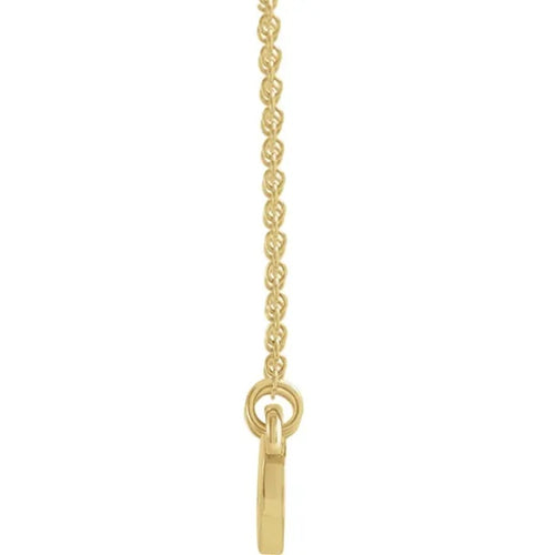 14K Yellow Gold Diamond Solitaire Heart Pendant Necklace