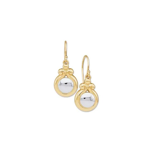 Yellow Gold Circle Dangle Earring