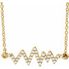 14K Yellow Gold Diamond Heartbeat Necklace