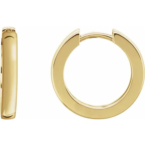 Yellow Gold Hinged Hoop Earrings