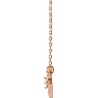 14K Rose Gold Diamond Infinity Heart Necklace