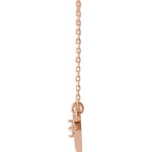 14K Rose Gold Diamond Infinity Heart Necklace