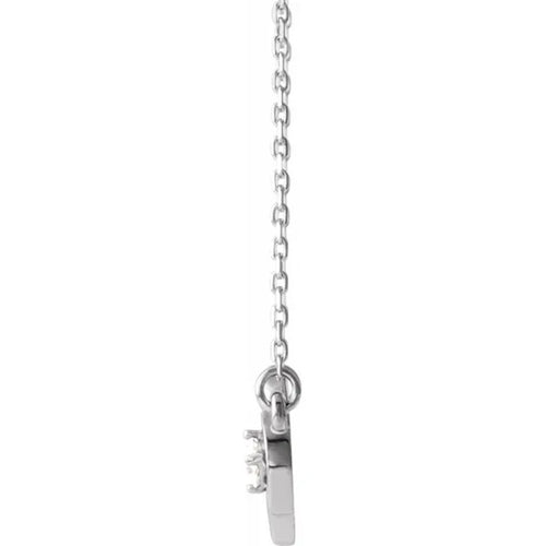 14K White Gold Diamond Infinity Heart Necklace