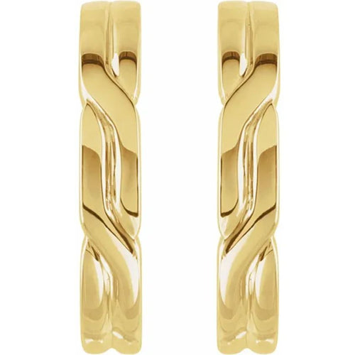 Yellow Gold Hoop Earrings 3