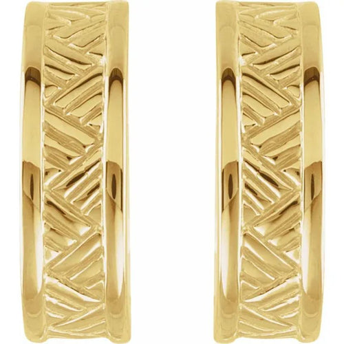 Yellow Gold Hoop Earrings 2