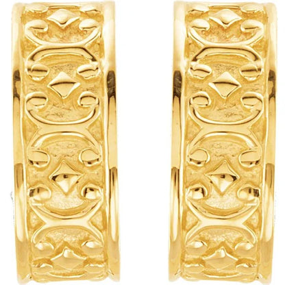 Yellow Gold Hoop Earrings 1