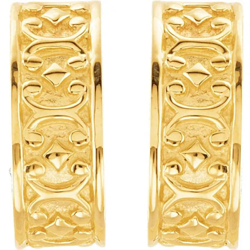 Yellow Gold Hoop Earrings 1