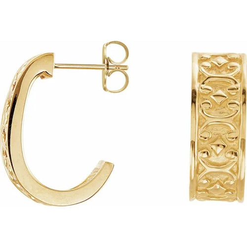 Yellow Gold Hoop Earrings 1