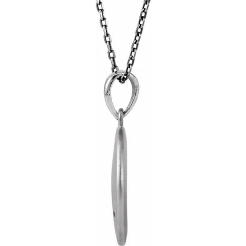 Silver Diamond Initial Necklace