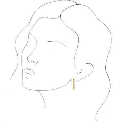 Yellow Gold Spike Hinged Hoop Earrings