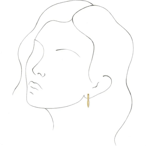 Yellow Gold Spike Hinged Hoop Earrings