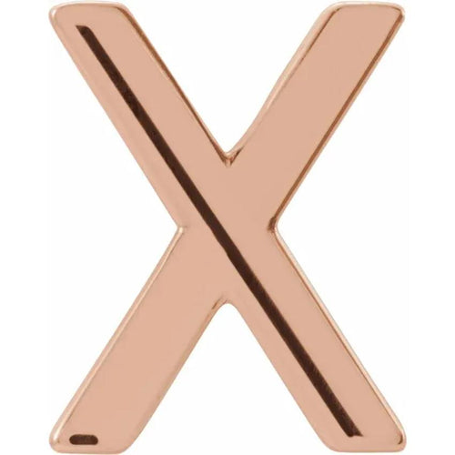 Rose Gold Initial Earring